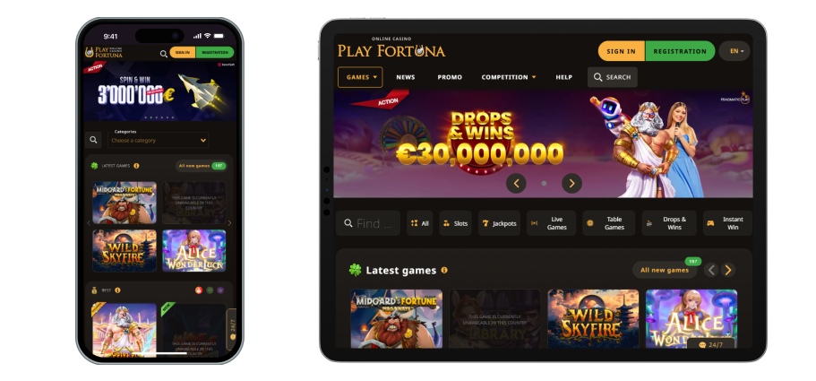 PlayFortuna Casino Mobile